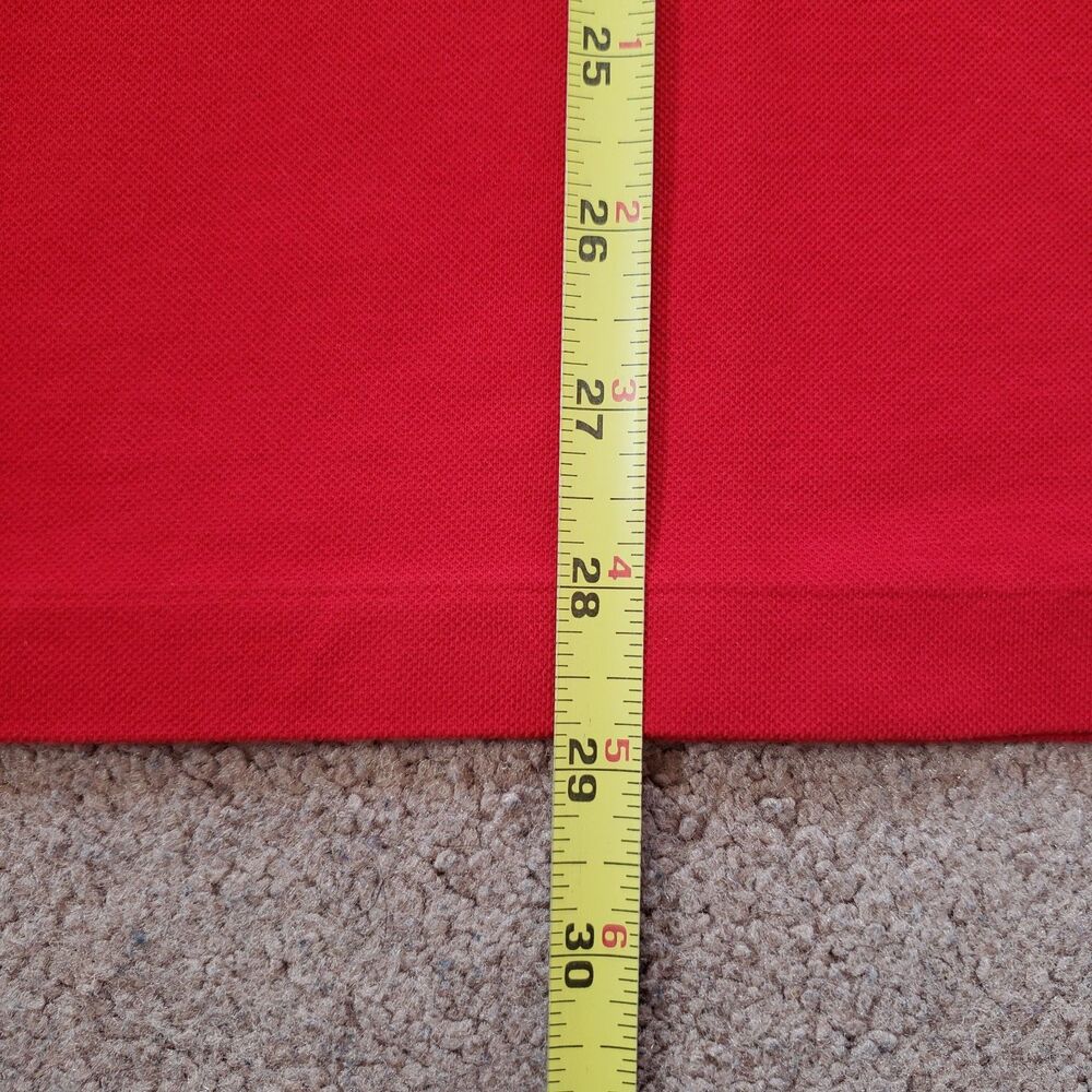 Polo Ralph Lauren Motorsport Racing Size Large Classic Slim Fit Red Polo Shirt - Picture 7 of 7